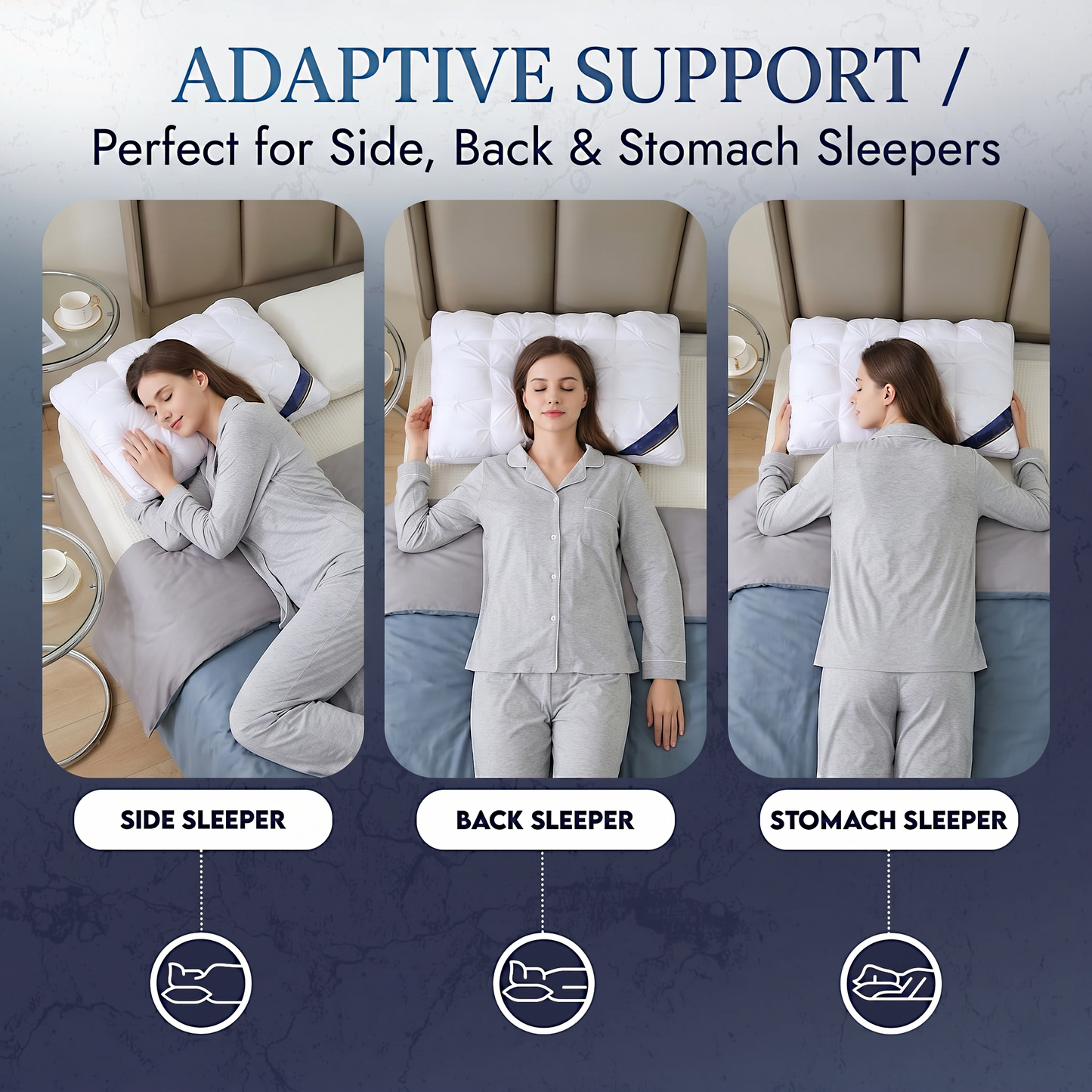 2 Pack Bed Pillows, Hotel Collection Pillows for Sleeping