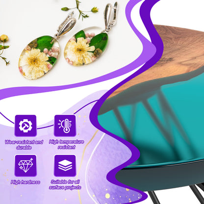Piggypa Epoxy Resin, 4L Crystal Clear Epoxy Resin and Hardener