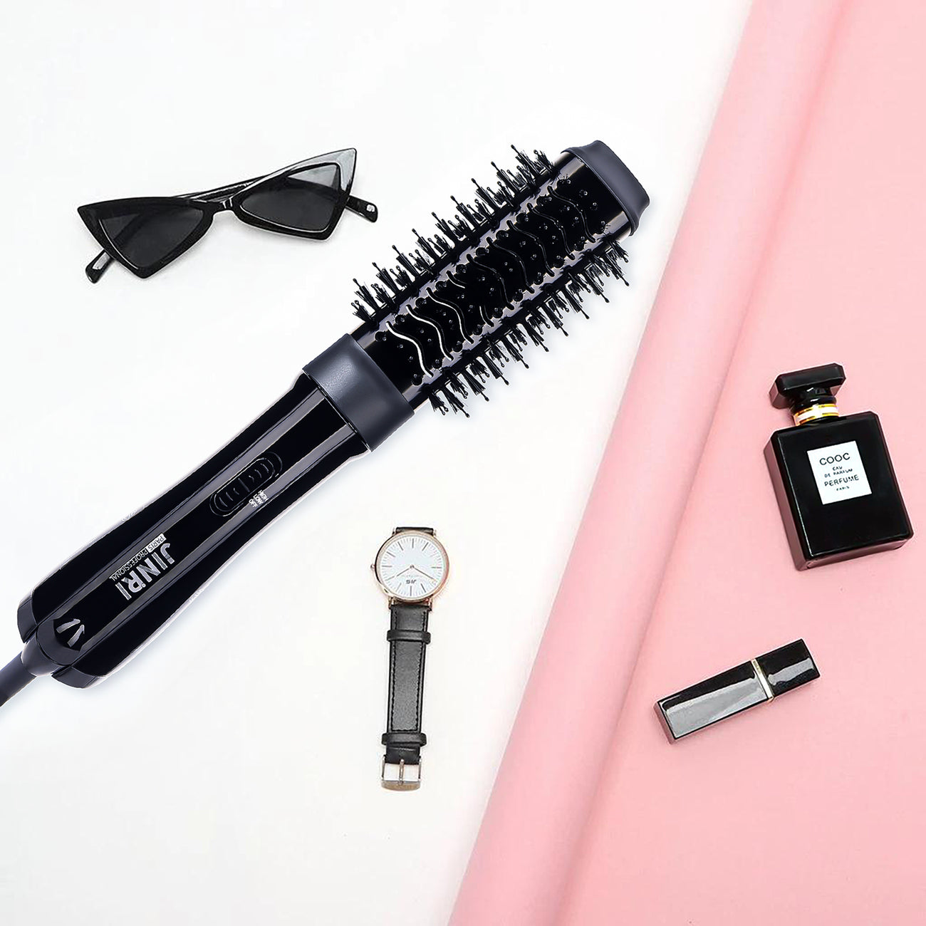 Hair Straightener Brush, Hot Air Brush, Curling Iron at JINRI