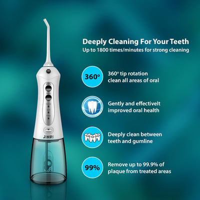 JINRI® Portable Oral Irrigator Water Flosser